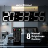CHKOSDA Digital Wall Clock, Oversize Led Digital Clock with Auto