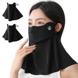Dtekeac Face Cover, Sun Protection Mask, Face Guard, Cooling Sensation, UV Protection Mask, Adjustable Ear Strings, For Summer, Cold Feeling, Not Stiffly, Repeatedly, Washable, Sunshade, UV Protection