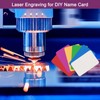 sourcing map 50Pcs Metal Business Cards Blank Multicolor Aluminum Laser
