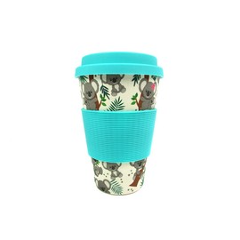 TINYMILLS Koala 14oz Travel Mug Eco-Friendly Reusable Plant Fiber Travel Mug Birthday Gift Stocking Stuffer Teacher Birthday Holiday Gift