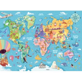Ravensburger Map of the World 100 Piece Jigsaw Puzzle for Kids Age 6 Years Up