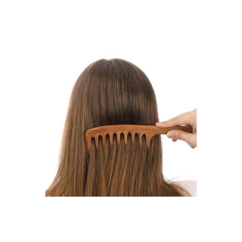 Peine de madera de dientes anchos Cepillo Ancho de Madera