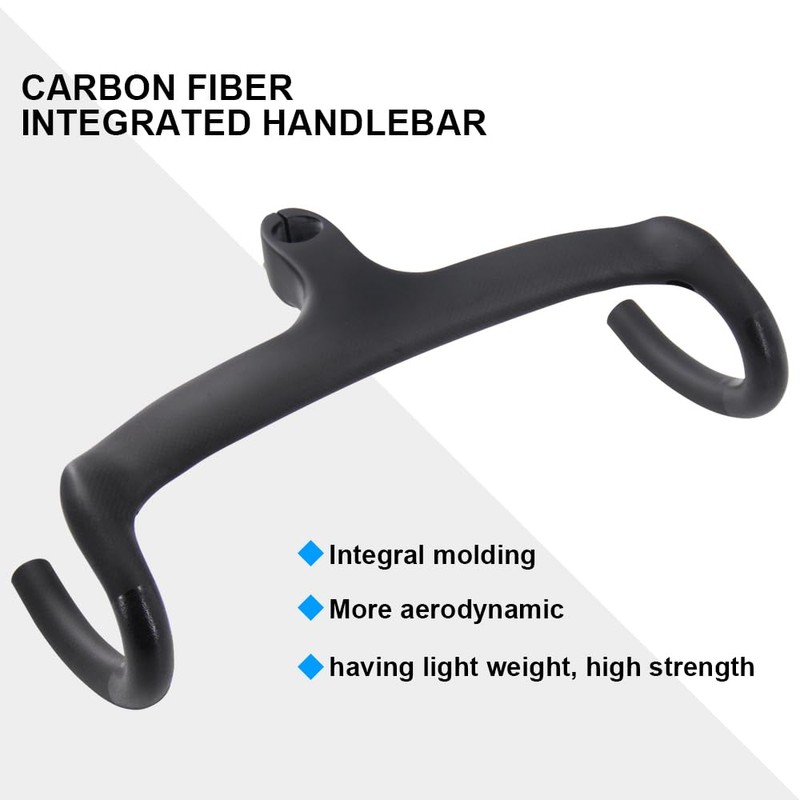 Alfa Pasca Carbon fiber integrated Road Bike Handlebar 28.6mm and