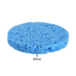 Baluue 10 Pack Natural Wood Pulp Makeup Removal Puff Facial Cleaning Sponge Gentle Skin Care Sponge Blue