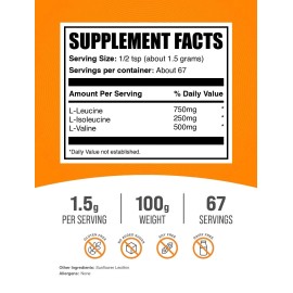 BulkSupplements Bcaa Powder 67 Servings 312 Ratio Amino Acids Unflavored Dietary Supplement