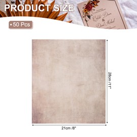 sourcing map 50 Sheets Vintage Paper, Parchment Paper Standard Printer Paper Double-Sided Old Aged Paper 11 x 8 Inch Beige for Scrapbooking, Gift Wrapping, Certificates