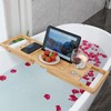 Utoplike Bamboo Bathtub Caddy Tray Bath Tray for Tub, Adjustable