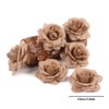 INLAZYTIM 12PCS Large Burlap Flowers for Crafts 3.15 in, Handmade