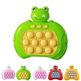 Light Up Pop it Game Quick Push Bubbles Game,Forg Handheld Fast Speed Pushing Game,Poppet Game Sensory Fidget Toys for Autism,Puzzle Pop Game Controller Santa Push Button Toy for Boys Xmas Gifts