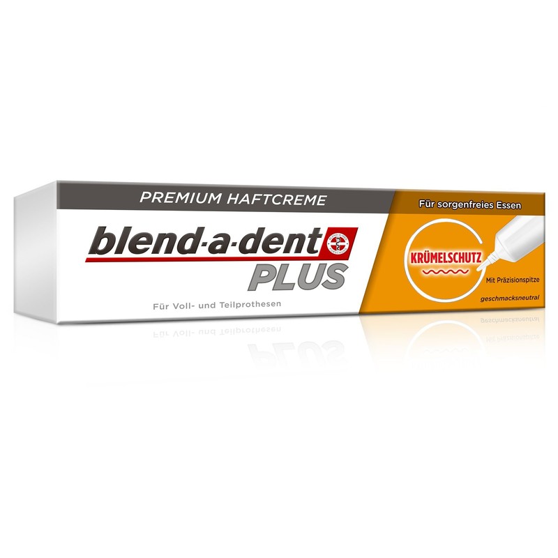 Blend-a-dent PLUS KRÜMELSCHUTZ Premium Haftcreme, 3er Pack (3 x 40