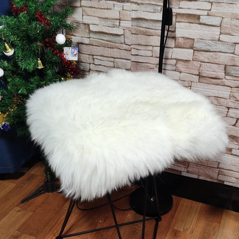 Champlus Sheepskin Chair Cushion Pad Genuine Australian Sheepskin Seat Cushion