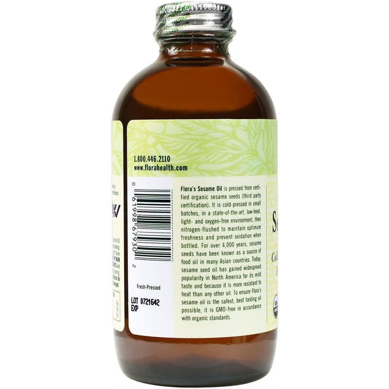 Flora - Certified Organic Sesame Oil - Cold-Pressed Cooking Oil
