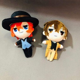 Puruuige Bungo Stray Dogs Plush Pillow Doll Anime Characters Nakahara Chuuya Anime Cartoon Cute Throw Pillow Figure Plush Stuffed Soft for Fans