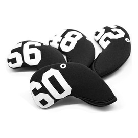 4pcs Golf Wedge Headcovers Set Premium Neoprene One-side Number Printed RH Wedge Club Head Cover 48 52 56 60 Degree