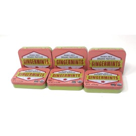 Gingermints USDA Organic Pastilles Gluten-free Vegan Total 6 Packs