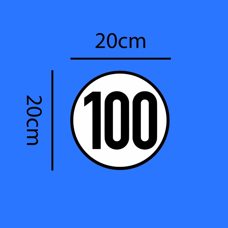 tradercat Car Sticker for Trailers, Motorhome, Truck, Bus 100 km/h,