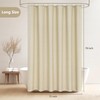 Seenus Linen Look Beige Fabric Shower Curtain Extra Long 72