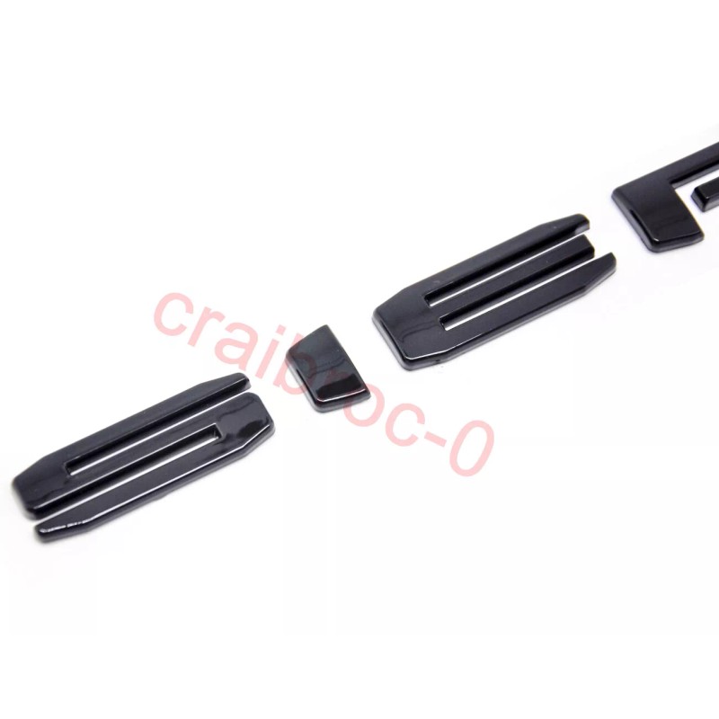 GMC Gloss Black Tailgate corner Emblems Letters GMC Sierra 1500
