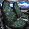 Aplkyhs Green Mandala Car Seat Covers Boho Style Highback Bucket