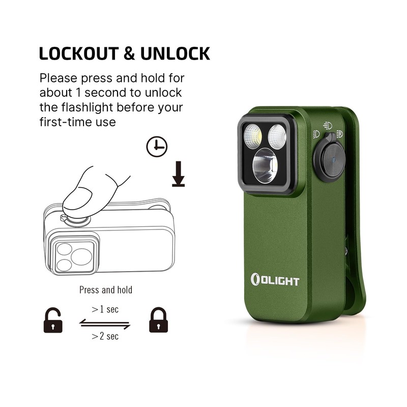 OLIGHT Oclip Pro Max Throw 120 Meters EDC Clip-on Light