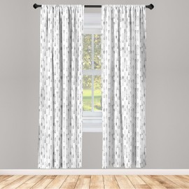 Lunarable Tribal Cortina de Microfibra, Estilo Primitivo Flecha, Window Treatments 2 Panel Set for Living Room Bedroom Decor, 56" x 63", Blanco Negro