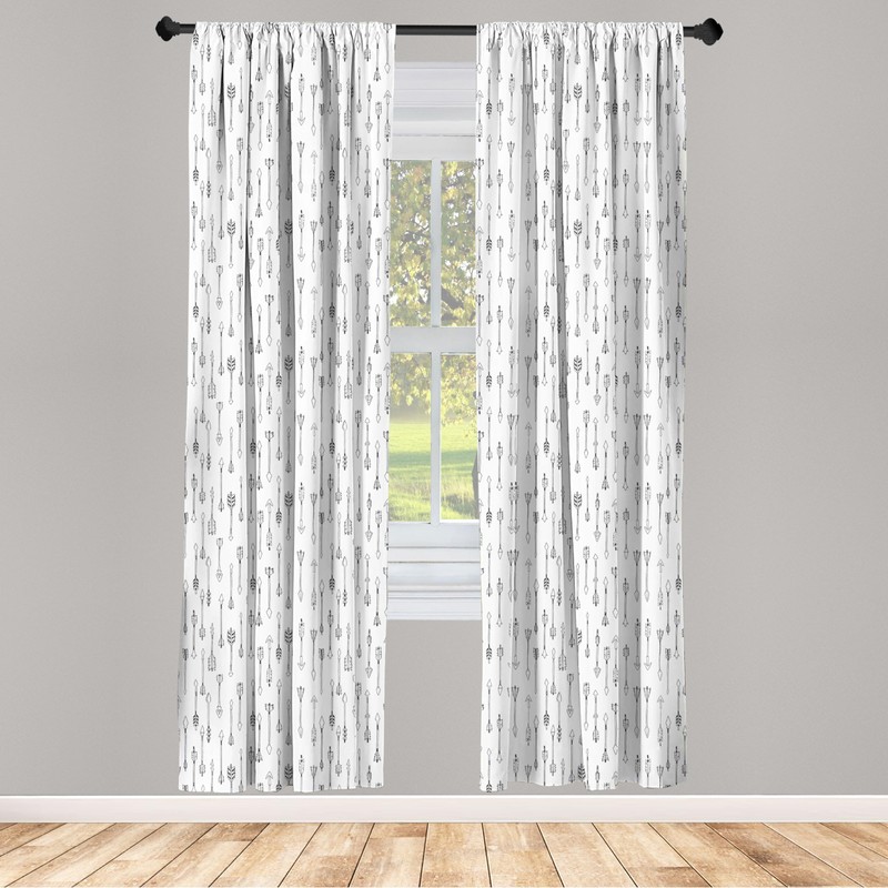Lunarable Tribal Cortina de Microfibra, Estilo Primitivo Flecha, Window Treatments