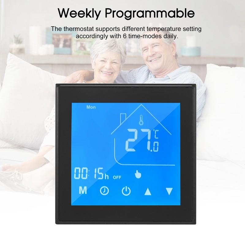 Thermostat Temperature Controller LCD Display Week Programmable for Water/Gas Boiler