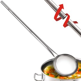 ARC LS121 48 Inch Stainless Steel Crawfish Boil Spoon Mixing ladel with Threads Removable Handle Long Handle Spoon for Large Batch Cooking Crawfish Boil and Brewing Beer