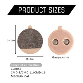 Batheidon 2 Pairs Sintered Brake Pads for KUGOO M4 / M4 Pro and Soflow SO4 Pro Gen2 E-Scooter, High Performance Brake Pads for Optimal Safety and Performance, Scooter Accessories