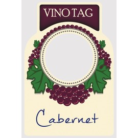 Vino Tag Two Sided Wine Bottle Tags - Large Paper Wine Tags for your Wine Storage Cellar that Hang on the Glass Neck in Your Hutch , Rack Barrel Crate or Cube Great Gift for Any Enthusiast (100 pcs)