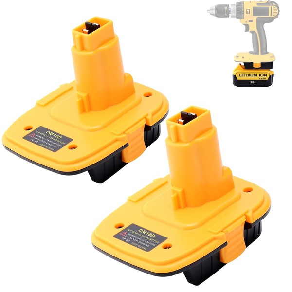 2Pack DM18D Battery Adapter Compatible with Dewalt 18V Tools, Compatible