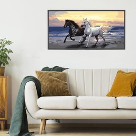 Puosike Paint by Numbers Adult Horse - 30 x 50 cm DIY Animals Painting by Numbers from 7+ Years Teenager Girls Boys (without Border)