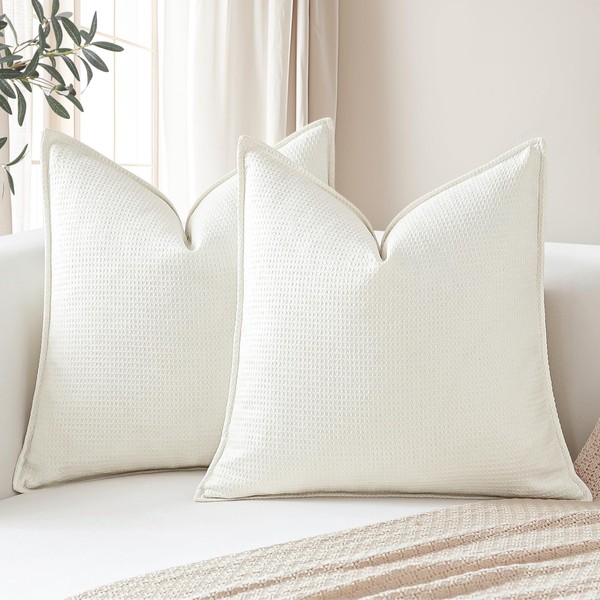 Sungeek Decorative Cushion Covers 50x50cm Set of 2 Soft Plaid