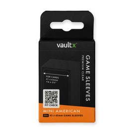 Vault X Mini American Board Game Sleeves for Cards of 41x63mm Protect, Preserve with Non-PVC Anti-Static Fitted Sheath (50pcs)