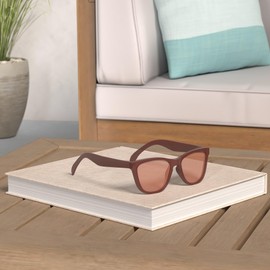 COLOSSEIN Womens Sunglasses UV400 Mirrored Lens, Fit for Outdoor, Vacation, Driving, C15 - Brown Polarized Lens, 55