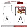 HUTHDAK Metal Merry Christmas Stocking Holder Stand with 8 Hooks,Heavy
