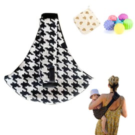 Baby Sling Carrier, Adjustable Baby Carrier, Adjustable Sling Easy Toddler Carrier Comfortable Baby Wrap Carrier Baby Carrier Wrap for Newborn Up to 3-36 Months (Blackwhite)