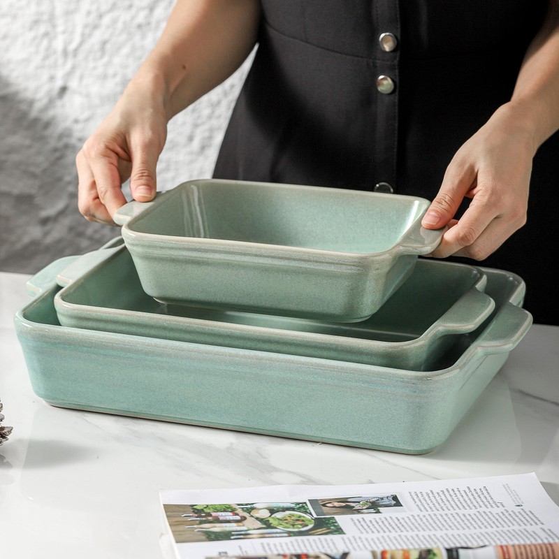 HVH 9x13 Baking Dish Set, Large Casserole Dishes for Oven,