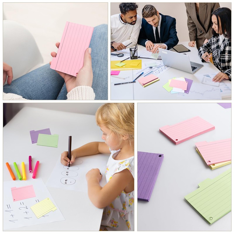 300pcs Index Cards, Cue Cards Flash Cards Index Card Box