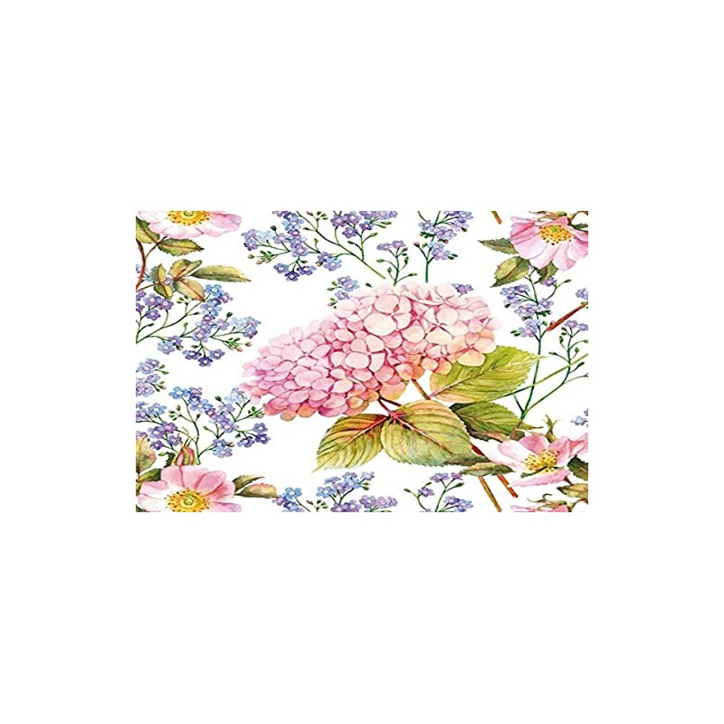 20pcs Exclusive Napkins for Decoupage Event Pink Hyfrangea & Forget
