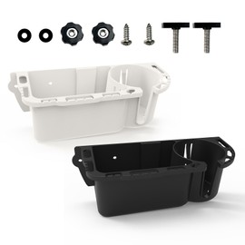 EUPHENG Boat Caddy Organizer, Multifunctional Boat Storage Organizer with Drainage, Drill or T-Bolt 2 Ways Installation for Marine, Kayak, Jon Boat, Bass Boat, Fishing Tool Holder