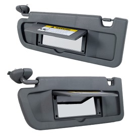 KUAFU Driver Side and Passenger Side Sun Visor Compatible with 2006-2011 Honda Civic Dark Gray (Left & Right) Replace for 83230-SNA-A01ZA, 83280-SNA-A01ZA, HO2942100 HO2943100 HO2943101 HO2942103