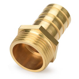 Drado Brass Hose Nozzle Brass Hose Connection Plug Adapter 3/4 Inch Male x 3/4 Inch Nozzle (19 mm) Pack of 1