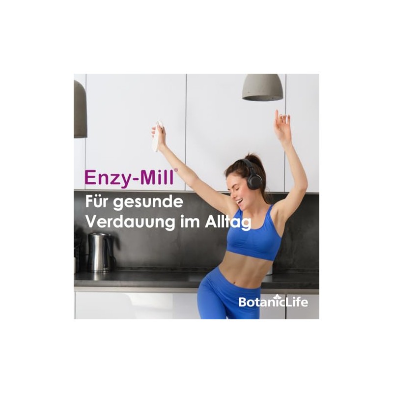 Enzy-Mill - Digestion Supplement with 7 Essential Enzymes - 60