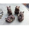 London Ornaments Set of 4 Cute Bronze Effect Mice (B)