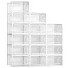 Kuject 15 Pack Shoe Storage Boxes, Large Clear Plastic Stackable