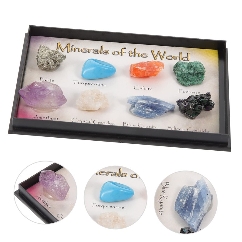 VILLFUL 1set Natural Specimen for Science Education Irregular Ores for