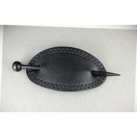 Perfect Hairstyle with Our Hair Accessories - Black Faux Leather Slide Hair Clip Pin Stick Oval Barrette Accessory Hairpin Fashionable Hair Accessory Hair Jewelry Accessories for Lady Women