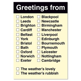 Greetings From... Postcard Funny