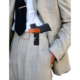 Garrison Grip Premium Brazilian Leather IWB Holster Fits S&W M&P Shield 9mm & 40 - Brown, Left